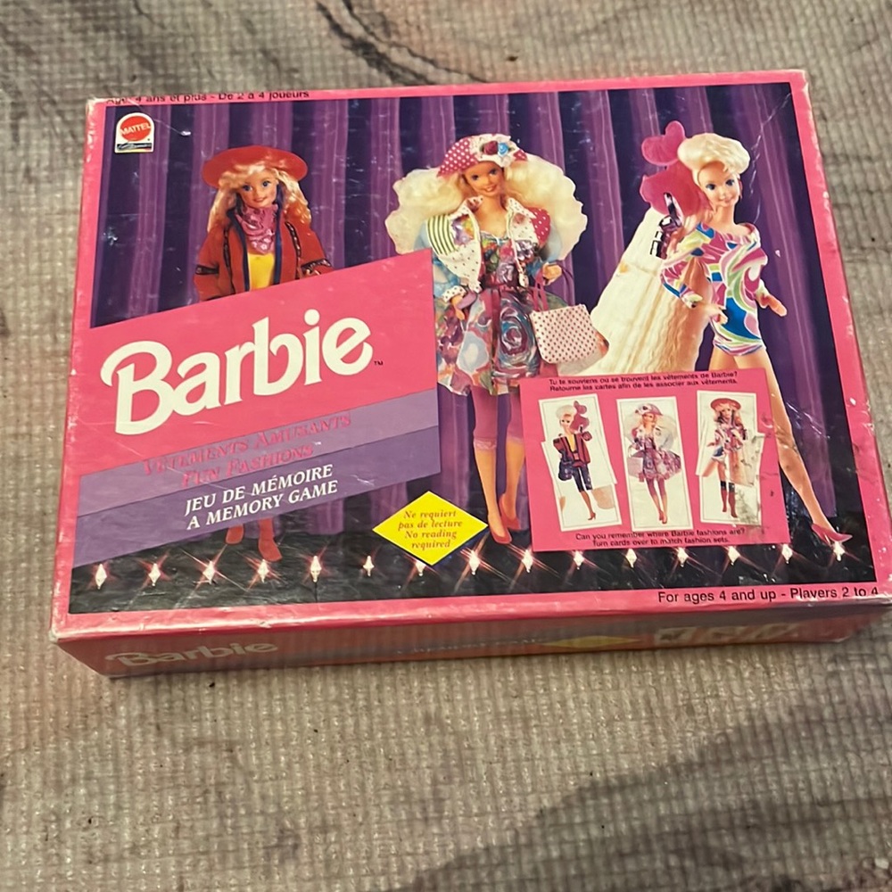 RARE Vintage Barbie Fun Fashions a Memory Game Collectors 1992